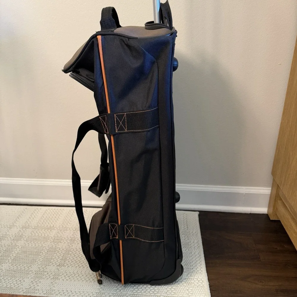 Timberland Rolling Duffle Bag Olive Orange Trim  Claremont